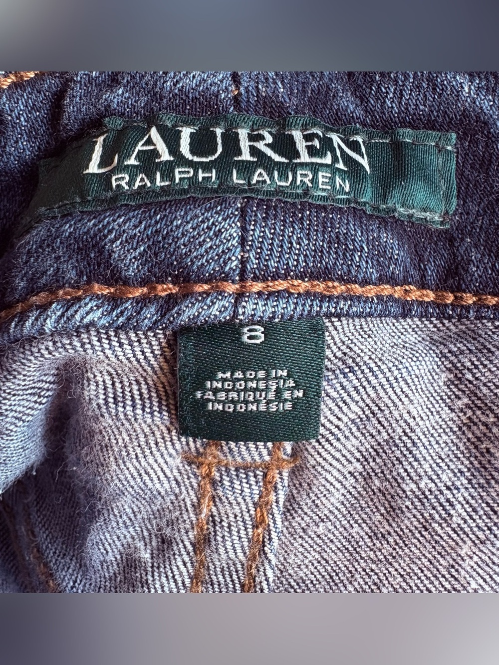 Lauren Ralph Lauren dark wash straight leg denim jeans size 8 - Picture 6 of 8